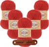 5 x ALIZE Softy 56 Red mit Label Produktbild-Vorschau 1