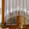 Rideau à panneaux vintage à fleurs en dentelle avec Voir les images du produit 3