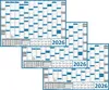 3 Stück XL Wandkalender Wandplaner 2026 blau (gerollt) DIN Produktbild-Vorschau 1