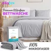 EllaTex Premium Mikrofaser Bettwäsche 200x220 + 2x 80x80 cm Produktbild-Vorschau 2