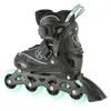 A single black and mint roller skate is shown against a white background. Voir les images du produit