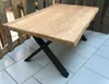 Couchtisch Baumkante Wildeiche Massiv geölt 110x70cm Metall Produktbild-Vorschau 2
