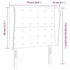 Kopfteil mit Ohren Taupe 93x23x118/128 cm Stoff Produktbild-Vorschau 9