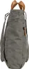A side view of a gray canvas tote bag with brown leather accents. Anteprima dell’immagine prodotto