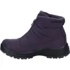 A side view of a purple boot with a black sole. Podgląd zdjęcia produktu