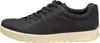 A side view of a single dark blue sneaker with a beige sole. Produktbild-Vorschau