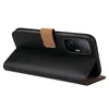 A black flip case for a smartphone, shown from the side. Produktbild-Vorschau