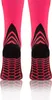 A pair of pink and black compression socks shown from the back. Anteprima dell’immagine prodotto
