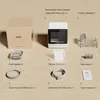 A collection of dishwasher components and accessories laid out on a wooden surface. Produktbild-Vorschau