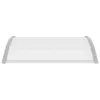 vidaXL Türvordach Grau und Transparent 120x75 cm PC Produktbild-Vorschau 15