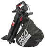 A black and red electric leaf blower with a collection bag attached, shown against a white background. Produktbild-Vorschau