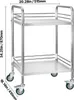 SucceBuy Edelstahlwagen mit 2 Ebenen und Rollen, ideal für Produktbild-Vorschau 8