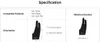 A specification table for a drawing glove, showing compatible products, dimensions, and what's in the box. Produktbild-Vorschau