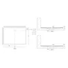 Technical drawings and dimensions of a shower tray. Produktbild-Vorschau