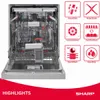 SHARP QW-NA25GU44BS-DE unterbaufähiger Geschirrspüler mit Produktbild-Vorschau 4