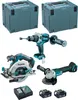 MAKITA Kit DLX3095PTJ (DHP481 + DGA506 + DHS680 + 2 x 5,0 Produktbild-Vorschau 1