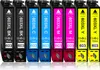 A set of eight printer ink cartridges arranged in a row against a white background. Produktbild-Vorschau