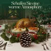 A festive table setting with a roasted turkey, side dishes, and Christmas decorations, including a pinecone candle. Produktbild-Vorschau