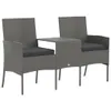 vidaXL 2-Sitzer-Gartensofa mit Teetisch Poly Rattan Produktbild-Vorschau 7