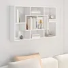 vidaXL Nástěnná police vysoký lesk bílá 85x16x52,5 cm Náhled obrázku produktu 2