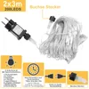 200 LED-lichtnet, 3 x 2 meter, warmwit. Lichtketting met Productafbeelding-voorbeeld 2