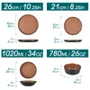 10,25 Zoll Essteller, 8 Zoll Dessertteller, 1020ML Suppenteller, 780ML Schale Voir les images du produit