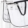 Close-up of a garment bag with informational icons. Produktbild-Vorschau