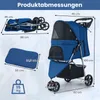 Skladací kočík pre psov COSTWAY, kočík pre psov do 15 kg, Náhľad obrázku produktu 3