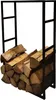 A black metal firewood rack filled with logs. Náhled obrázku produktu