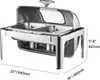SucceBuy 9Qt Set di scaldavivande rettangolare, in acciaio Anteprima dell’immagine prodotto 8