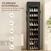 HOMCOM Schuhregal mit 10 Ebenen, Metall Schuhorganizer für Produktbild-Vorschau 4