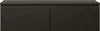 A dark brown TV stand with two doors. Voir les images du produit