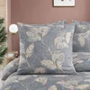 Bettwäsche 240x220 Baumwolle 3-teilig Bettbezug Blaugrau Produktbild-Vorschau 2