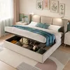 Letto imbottito INONEFT 160x200 cm con LED e USB, letto a Anteprima dell’immagine prodotto 3