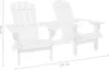 vidaXL Adirondack zahradní židle se stolem z masivního Náhled obrázku produktu 5