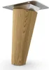 4x sossai Holzfüße rund - schräge Ausführung 10cm Eiche Produktbild-Vorschau 2