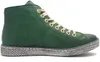 A single green high-top sneaker is shown against a white background. Produktbild-Vorschau