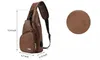 Borsa a tracolla da uomo, effetto pelle, color marrone, Anteprima dell’immagine prodotto 3