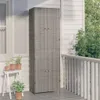 vidaXL Szafka ogrodowa szara 59x40x180 cm z polirattanu Podgląd zdjęcia produktu 9