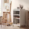 Libreria HOMCOM con rotelle, carrello porta libri con Anteprima dell’immagine prodotto 8