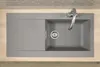 Einbau Küchen Spüle Granit Mineralite 100 x 50 Beton Grau Produktbild-Vorschau 5