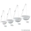 Blumenampel 3er Set 25 cm Durchmesser Farbe Weiß Produktbild-Vorschau 4