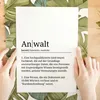 Anwalt Poster Definition Kunstdruck Wandbild Geschenk – A4 Produktbild-Vorschau 3