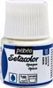 A small bottle of white textile paint with a white cap. Produktbild-Vorschau