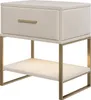 ProximaX Nachttisch 2er Set Beige Samt mit 1 Schublade & Produktbild-Vorschau 10