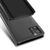 A close-up shot of a smartphone with a flip case, showing the camera module. Produktbild-Vorschau