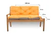 Poduška na záhradné lavice 120x60x50cm oranžová | podušky Náhľad obrázku produktu 4