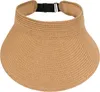 styleBREAKER Papierstroh Visor Cap einfarbig | Sonnenvisier Produktbild-Vorschau 2