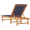 The Living Store Sonnenliege Blau Massivholz Akazie und Produktbild-Vorschau 6