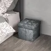 Intirilife skládací sedací taburet 30x30x30 cm v sametově Náhled obrázku produktu 7